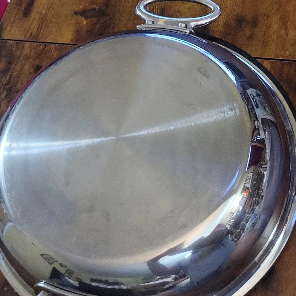 Sur La Table Stainless Steel 12” Skillet Fry Sauté Frying Pan Double Handle
